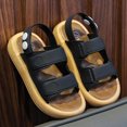 thumbnail image 4 of Godom Girl Sandals Summer Open Toe Flats Shoes Dress Sandal for Toddler Little Big Kid, 4 of 7