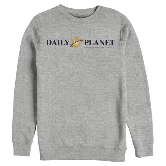 Men's Superman Daily Planet Logo  Sweatshirt Athletic Heather Small