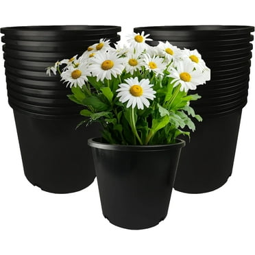 20-Pack 3 Gallon Premium Black Plastic Nursery Plant Container Garden Planter Pots (3 Gallon)