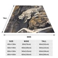 thumbnail image 3 of Rateoe Graceful Snow Leopard Print Fuzzy Fleece Throw Blanket Extra Large,Super Soft,Fluffy and Warm Blankets for Couch,Bed,All Season Use (60"x50"), 3 of 8