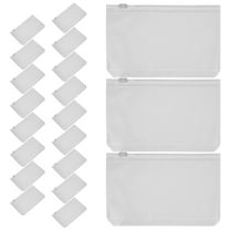COSMOBETTY Reusable Zipper Pouches White PVC 20Pcs 7X4.2in