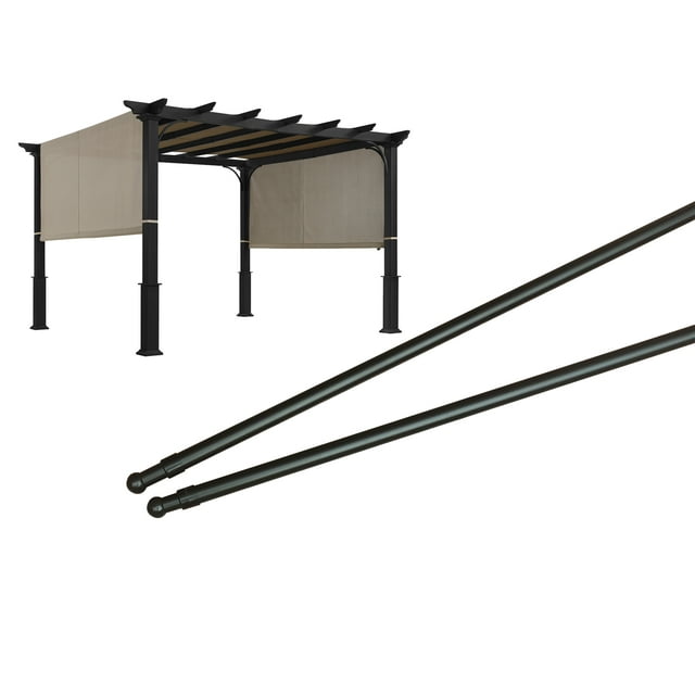 {Rods ONLY} Length Adjustable Weight Rods/Pull Tubes for Pergola Canopy (2 Rods Included, from 77 inches to 146 inches)