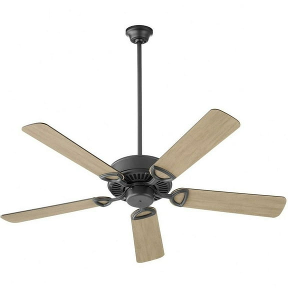 Stoneleigh Dell Ceiling Fan in Traditional Style 52 inches Wide By 12.09 inches High-Matte Black Finish-Matte Black/Weathered Gray Blade Color Bailey