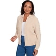 thumbnail image 3 of Alfred Dunner Womens Zip-Front Chenille Collared Cardigan, 3 of 4