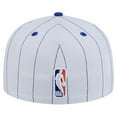 thumbnail image 4 of Men's New Era  White New York Knicks Wordmark Pinstripe 59FIFTY Fitted Hat, 4 of 5