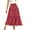 #03 Red, variant on Women Maxi Skirt Beach Boho Casual Summer Full Length Skirts Elastic Waist Floral A-Line Long Dress Flowy Swing Ruched Ruffled Tiered Maxi Dresses Plus Size