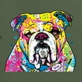thumbnail image 5 of Wild Bobby Dean Russo Neon Colorful Pug Dog The Bulldog Dog Lover Men Graphic Tee, Military Green, 3X-Large, 5 of 5