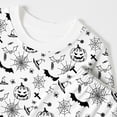 thumbnail image 5 of HCYSFG Boys Halloween Pajama Sets 2 Piece Pumpkin Bat Print Crew Neck Long Sleeve Top Elastic Waist Pants Kids Lounge Outfit Sleepwear, 5 of 5