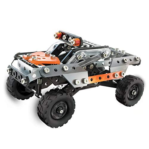 Meccano 10-in-1 Racing Vehicles STEM Model Building Kit with 225 Parts