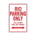 thumbnail image 1 of KIA RIO Parking Only All Others Will Be Towed Ridiculous Funny Novelty Garage Aluminum Sign 12"x18" Plate, 1 of 1