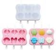 thumbnail image 4 of Toystoory Molde de silicona para helado de paletas, molde para jabón, molde para hornear pasteles, molde de silicona para hornear dulces, para el hogar Utensilios de cocina Cielo azul Toystoory HA027521-02, 4 of 6