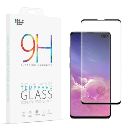 LUXMO for Galaxy S10 Plus Plus Screen Protector Glass Full Cover (3D Curved) 9H Hardness Tempered Glass Liquid Screen Protector with Dot Matrix for Samsung Galaxy S10 Plus Plus(1 Pack, (Best Liquid Glass Screen Protector)