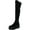 Black, variant on Womens Black 2 Platform Zipper Accent Hojo Round Toe Wedge Boots 10 M