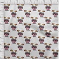 thumbnail image 3 of oneOone Cotton Poplin Fabric Bird & Mushroom Block Printed Fabric 1 Yard 42 Inch Wide, 3 of 4