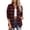 Black Red, variant on Plaid Button Down Shirts for Women Long Sleeve Shirts Loose Fit Casual Blouse Tops