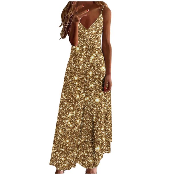 V Cuello Vestidos de Verano para las Mujeres 2025 Impresión sin Mangas Cuello Redondo Vestido Casual, Imitación Algodón Tirar Marco
