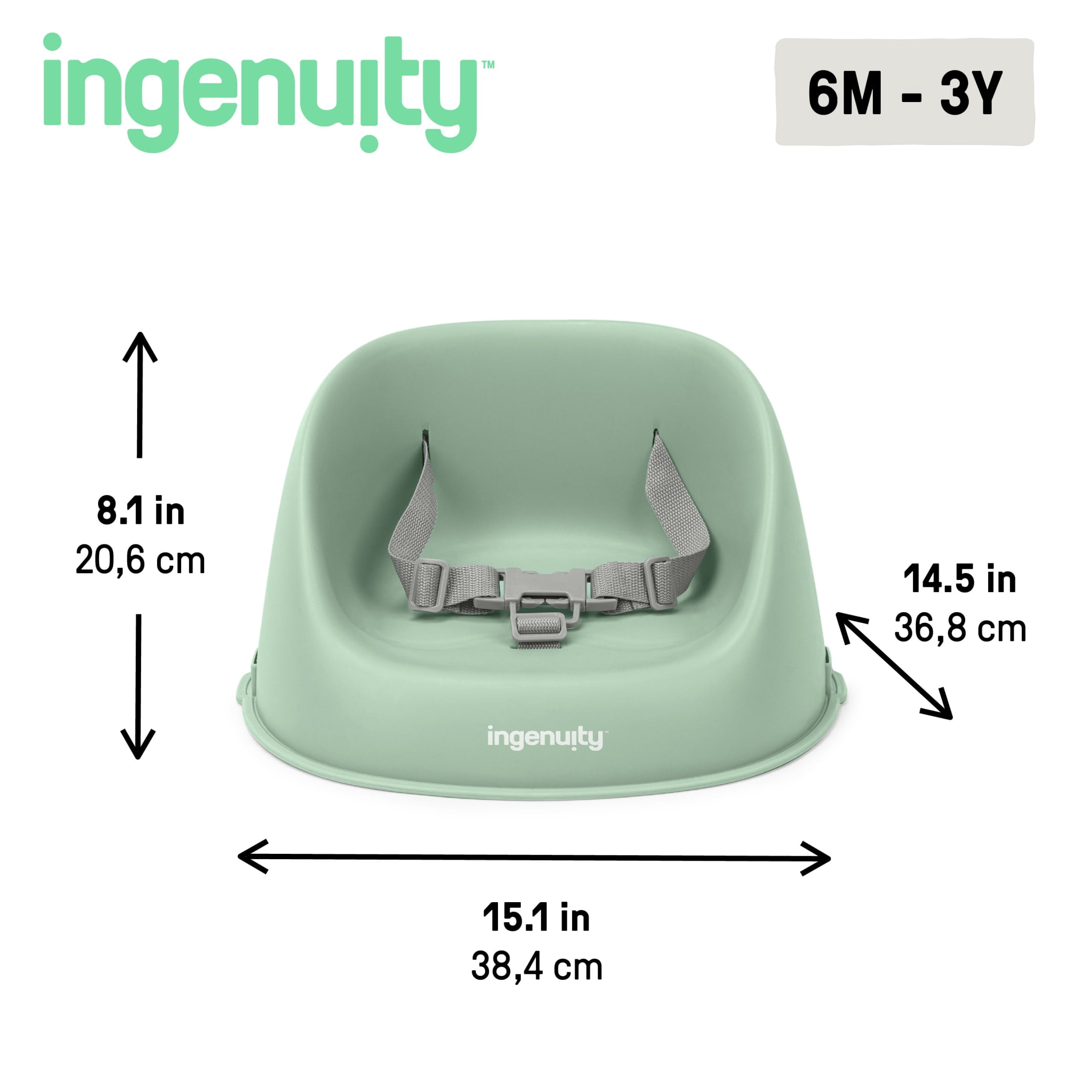 Ingenuity My Spot Easy-Clean Baby Booster Seat Feeding Chair - Green