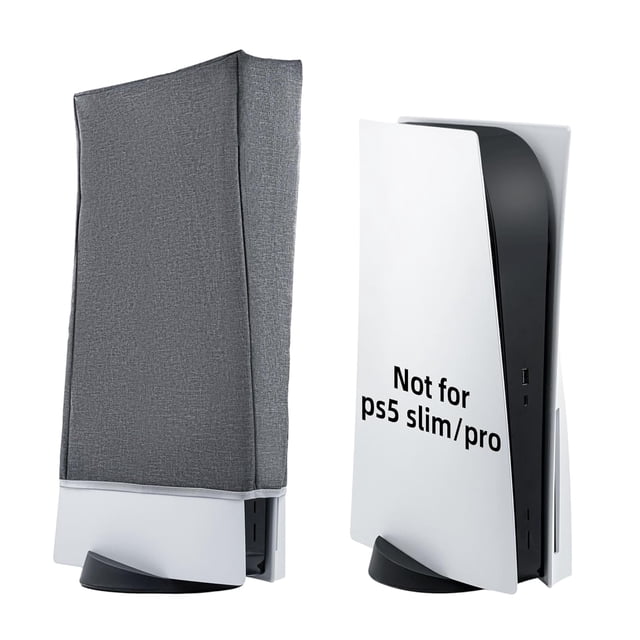 Horizontal Mode Dust Cover For PS5 Console 1680D Oxford Cloth Anti-Scratch Waterproof Dust Guard Backend Cutaway Design (Not For PS5 Slim PS5 Pro)