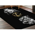 thumbnail image 3 of Golden Skull in Poseidon's Head Rug, Man Cave Rug, Abstract Rugs, Modern Rug, Small Rug, Office Rug, Entryway Rug, Front Door Rug, 2.6'x9.2' - 80x280 cm, 3 of 5