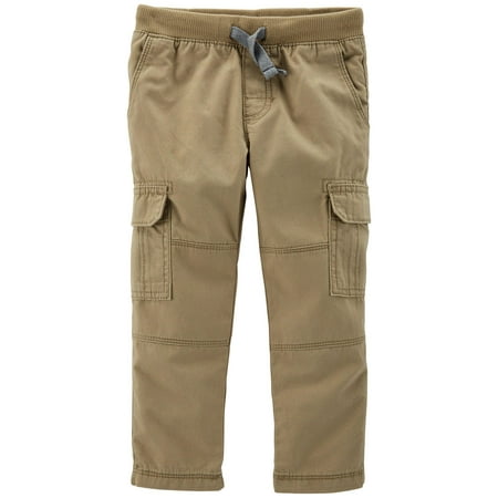 Carter Uniform - Carters Toddler Boys Solid Reinforced Cargo Pants 2T Khaki