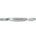 thumbnail image 1 of Chaîne à Maillons en Forme de Feuille Pacemaker Nom à la Mode Plaqué Rouge Bracelet d'Identification Médicale pour Hommes Adolescents Ton Argent Acier Inoxydable Gravé sur Mesure, 1 of 5