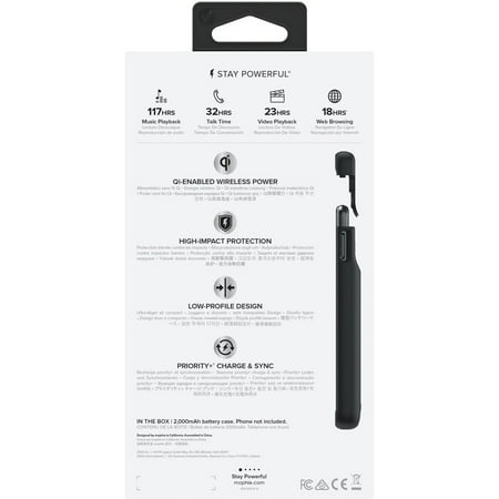 mophie - Juice Pack External Battery Case for Samsung Galaxy S10e - Black