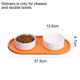 thumbnail image 2 of Juego de cuencos de cerámica para perros con tapete de silicona, cuenco de alimentación para perros de boca ancha, antideslizante y antiderrames, 2 of 5