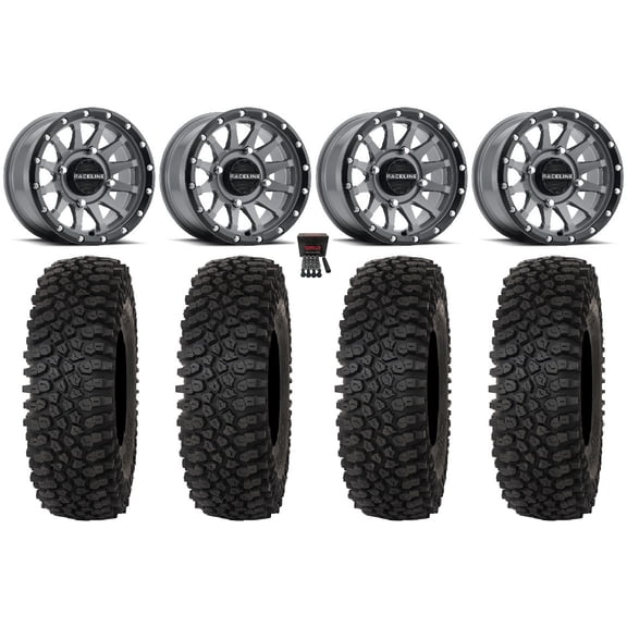 Raceline Trophy 15" Wheels Grey 32" Roctane ST Tires Polaris RZR XP 1000 / PRO XP / Ranger XP 900/1000