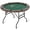 Brown, variant on Poker Table 48 Inch, Foldable Round Texas Holdem Table with 8 Player Seating, Cup Holders & Padded Rails, Casino Card Game Table for Home