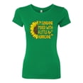 thumbnail image 2 of Wild Bobby, I'm Sunshine Mixed With A Little Hurricane , Inspirational/Christian, Women Slim Fit Junior Tee, Kelly, Small, 2 of 5