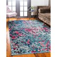 thumbnail image 1 of Unique Loom 3127691 7 x 10 ft. Ivy Jardin Rectangular Rug, Blue, 1 of 2