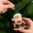 thumbnail image 6 of Cute Santa Claus Acrylic Christmas Ornaments Decorations, Xmas Hanging Tree Pendants, Seasonal Indoor Outdoor Decor for Christmas Tree Mantel Window Wall, 6 of 7