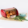 thumbnail image 3 of Panera de hierro, caja para pan, contenedor de pan, soporte para pan, panera metálica rojo, 3 of 9