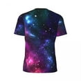 thumbnail image 6 of T Shirt For Men Purple Blue Galaxy Nebula Running T-Shirt Stardust Graphic Novelty Male Tee Shirt Su, 6 of 7