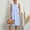 (Fashion 61)Light Blue, variant on Fashion Women Solid Color Cotton-Linen Round Neck Sleeveless Plus Size Dress with Pockets Summer Casual Loose Short Dress