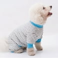 thumbnail image 6 of Walbest Pet Dog Pajamas Soft Cotton Shirt Jumpsuit Striped Cute Overall Doggy Cat Strip Clothes Comfortable Apparel for Play Sleep, 6 of 7