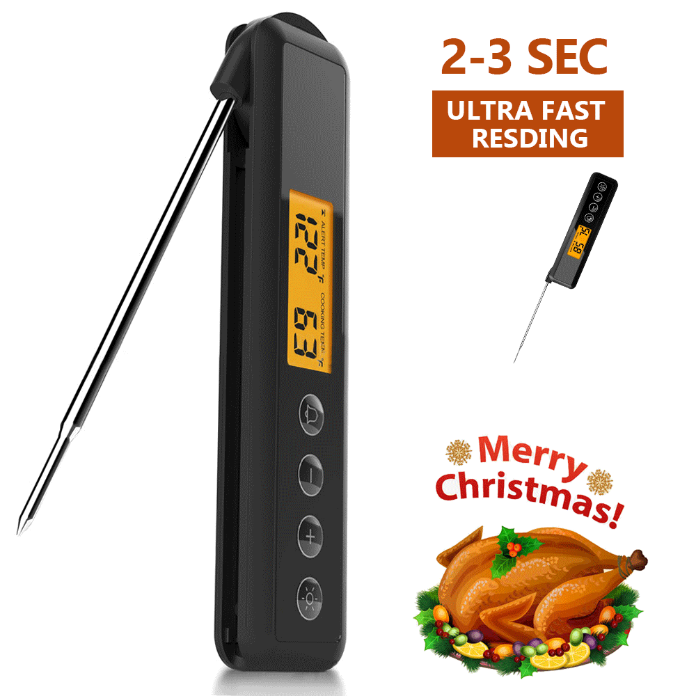 Instant Read Meat Thermometer Waterproof Ultra Fast Digital Cooking