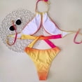 thumbnail image 3 of MKLEKYY Trajes De Baño Mujer Short Women'S Siamese Swimwear Color Gradient Temperament Sexy Backless Beach Bikini, 3 of 5