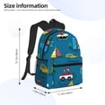 thumbnail image 4 of Vsdgher Transportations with Buildings Print Unisex Large Capacity Bookbag Schoolbag Casual Daypack for High School/College/Teens/Travel/Work, 4 of 8