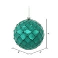 thumbnail image 2 of Vickerman 4" Sea Blue Shiny Diamond Bauble Christmas Ornament, 6 per Bag, 2 of 2
