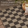 thumbnail image 3 of DEORAB Jute Outdoor Rug 8x10 Checkered Jute Rug Polyester Machine Weave Easy-Cleaning Non Slip Patio Backyard Porch Deck Balcony Checkerboard, 3 of 8