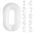 thumbnail image 2 of 40in White Number Balloon #0 | Unpopped, 2 of 2