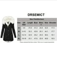 thumbnail image 6 of Women's Black Warm Zip-up Hooded Jacket Detachable Collar, 6 of 6