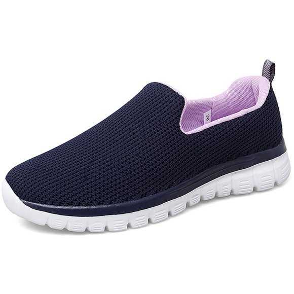 Women's Slip on Casual Sneakers Comfortable Tennis Shoes Work Nurse Flat Shoes