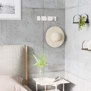 Umbra Flip 3 Hook Wall Mounted Coat Rack White