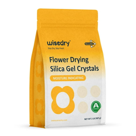 Cristal de gel de sílice para secar flores Wisedry, 0,9 kg, reutilizable