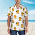 thumbnail image 2 of Honeii Cute Duck With Headphone Print Men’s Hawaiian Shirt,Classic Button-Down Short Sleeve Shirt, for Beach, Vacation, and Outdoor Activities,XX-Large, 2 of 7