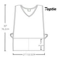 thumbnail image 3 of TOPTIE Cobbler Apron Unisex Two Pocket Squared Vest Working Uniform Smock with V-Neck, 30"L x 21"W-Black, 3 of 8