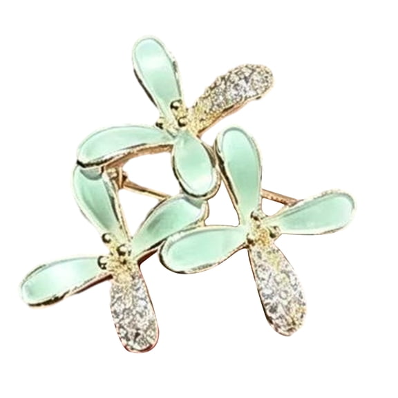 fuxzkrlz Brooch Pin for Women, Shell Petals Design Lapel Pin with Rhinestones, Flowers Secure Small Pin Buckle for Suits Dresses Scarves Gift