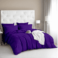 thumbnail image 2 of EASYCOT 800TC Soft Egyptian Cotton Duvet Cover Set3 Pieces Breathable Bedding Set with Zipper Closure Long Staple - Comforter Cover - Purple , Super King (98x108), 2 of 6